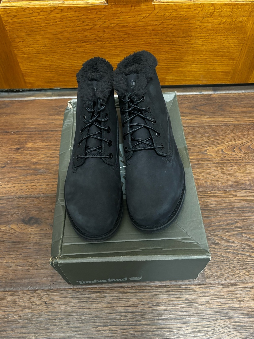 Timberland Richmond Ridge 6" Warm Lined Boot Black Nubuck Junior Size 7